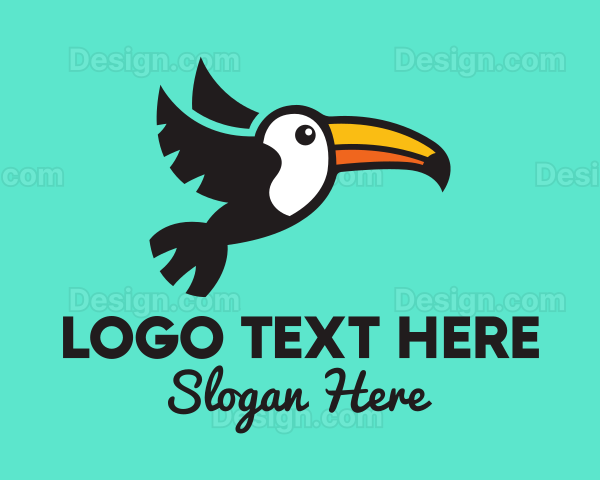 Flying Tropical Toucan Logo