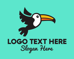 Flying Tropical Toucan logo design