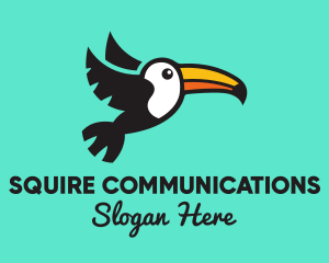 Flying Tropical Toucan logo design