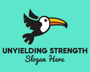 Flying Tropical Toucan logo design