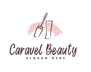 Pastel Mascara Makeup logo design