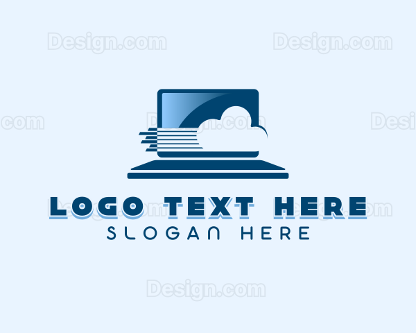 Cyber Cloud Laptop Logo