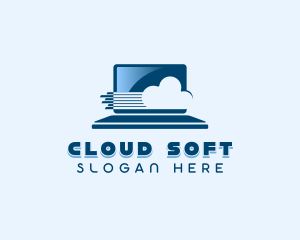 Cyber Cloud Laptop logo design