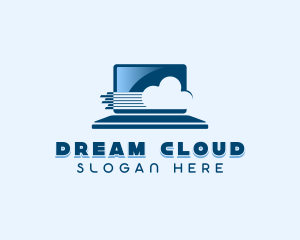 Cyber Cloud Laptop logo design