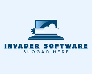 Cyber Cloud Laptop logo design