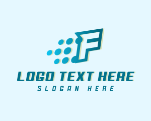 Modern Tech Letter F logo