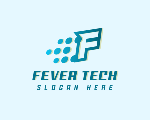 Modern Tech Letter F logo design