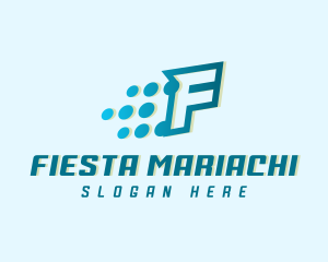 Modern Tech Letter F logo design