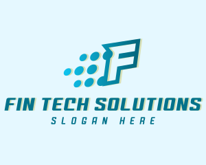 Modern Tech Letter F logo design