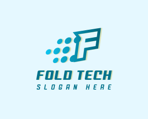 Modern Tech Letter F logo design