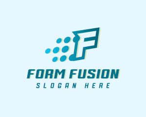 Modern Tech Letter F logo design