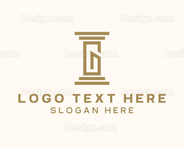 Professional Concrete Pillar Letter G Logo