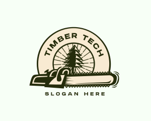 Lumberjack Logging Chainsaw logo