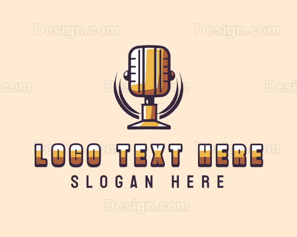 Media Podcaster Microphone Logo