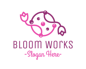 Beauty Flower Vine logo design