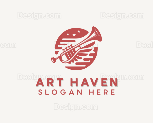 Musical Trumpet Instrument Logo