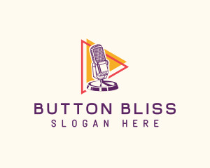 Podcast Microphone Studio logo design