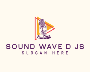 Podcast Microphone Studio logo design