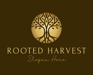 Golden Tree Wellness logo design