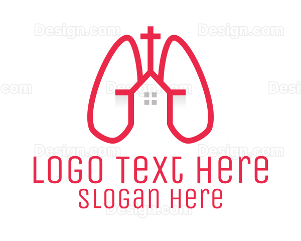Pink Religious Chapel Lungs Logo