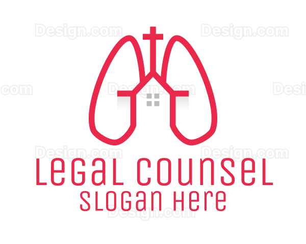Pink Religious Chapel Lungs Logo