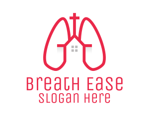 Pink Religious Chapel Lungs logo design