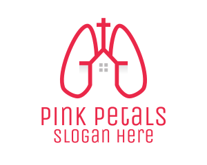 Pink Religious Chapel Lungs logo design