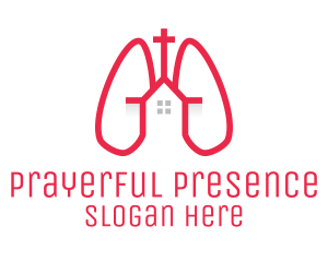 Pink Religious Chapel Lungs logo design