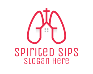 Pink Religious Chapel Lungs logo design