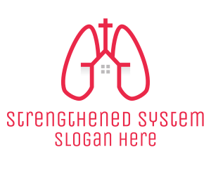 Pink Religious Chapel Lungs logo design