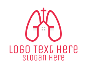 Pulmonology - Pink Religious Chapel Lungs logo design