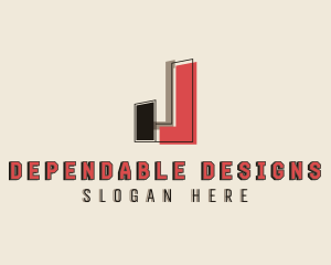 Builder Structure Letter J logo design