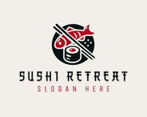 Sushi Fish Dining logo design