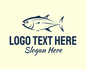 Bass - Brush Stroke Tuna Fishing logo design