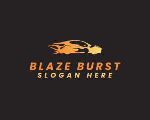 Blazing Sports Car Automobile logo design