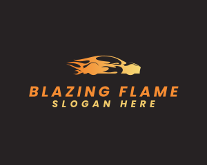 Blazing Sports Car Automobile logo design