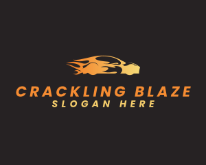 Blazing Sports Car Automobile logo design