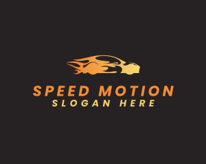 Blazing Sports Car Automobile logo design