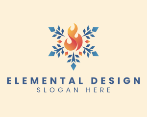 Blazing Fire Snow Element logo