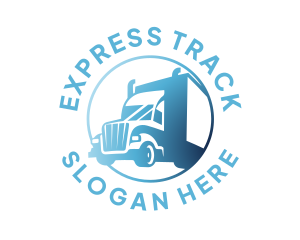 Express Freight Trailer Truck logo design