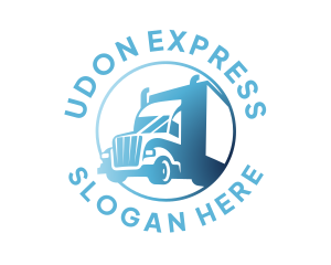 Express Freight Trailer Truck logo design