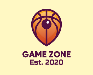 Basketball Location Pin logo