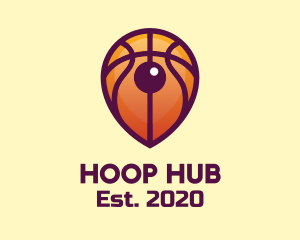 Basketball Location Pin logo