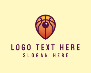 Basketball Location Pin logo