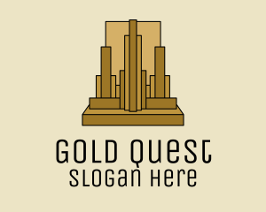 Gold Skyscraper Realty  logo design