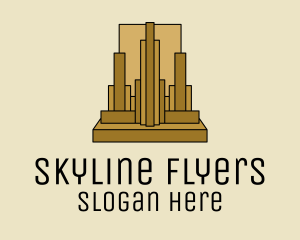 Gold Skyscraper Realty  logo design