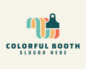 Colorful Paint Brush logo design