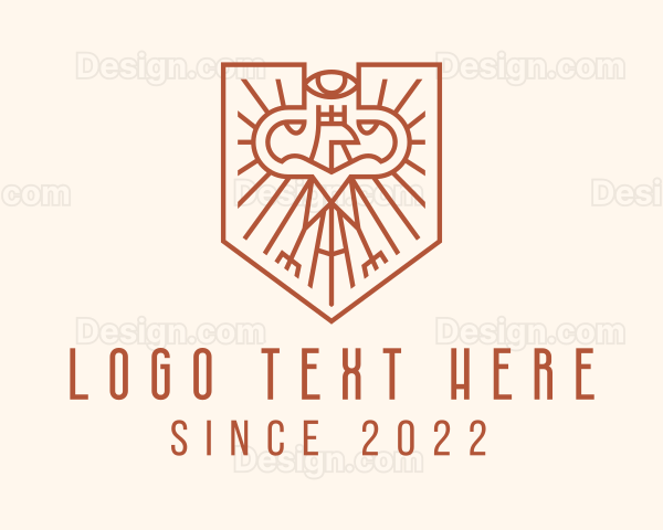 Ethnic Eagle Shield Logo