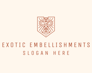 Ethnic Eagle Shield logo design