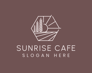 Wheat Farm Sunrise logo design